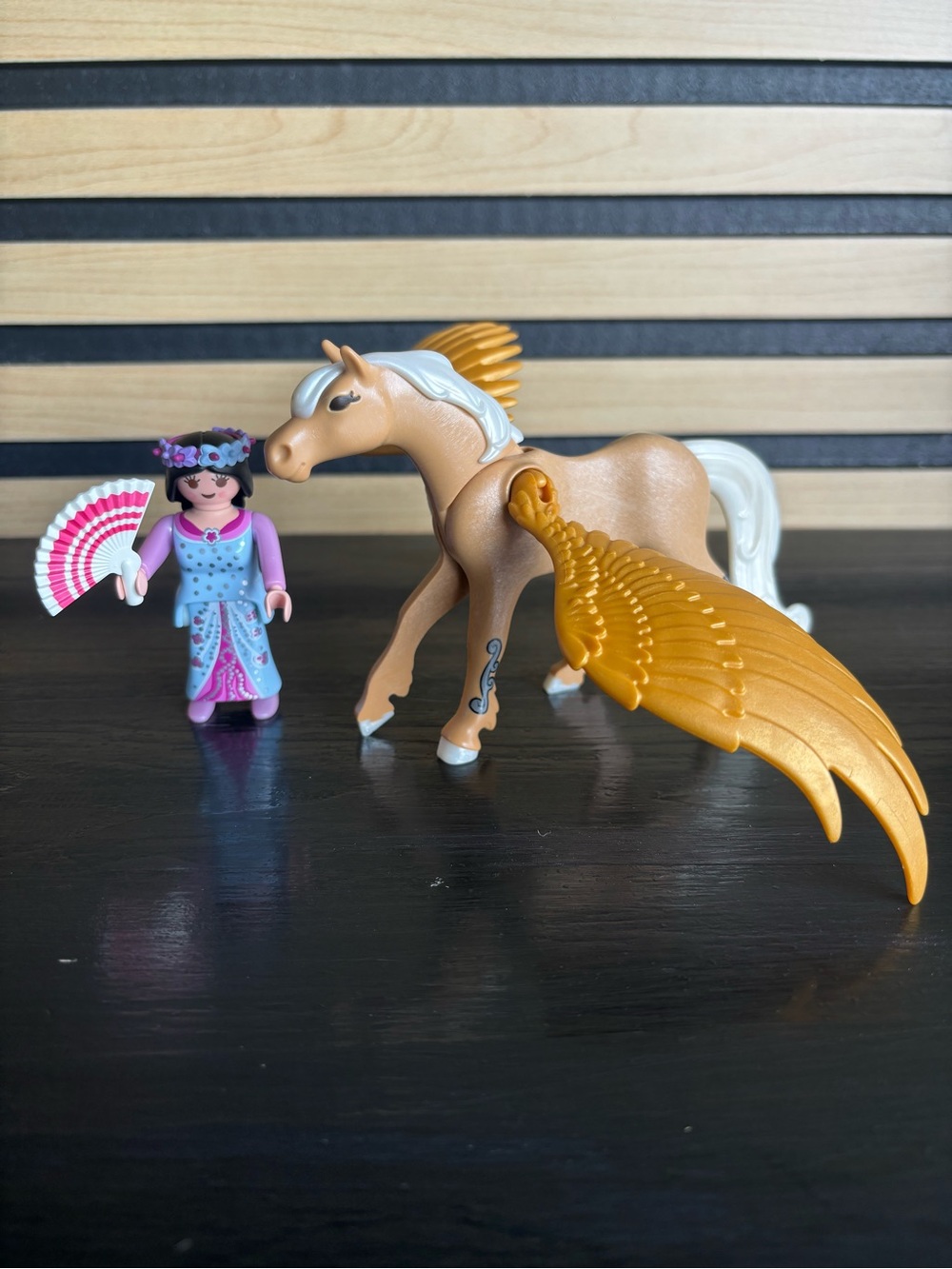 Vintage Playmobil Princess with Pegasus 5143 INCOMPLETE SET Horse Figure Purple